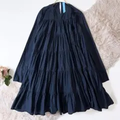 タイムセール超美品⭐マーレット　ソリマンXSブラック ティアードドレス 長袖 SOLIMAN DRESS｜Dresses｜Merlette(マーレット)｜Merlette NYC