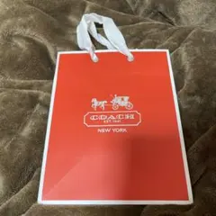 COACH レッドショップバッグ　ショッパー