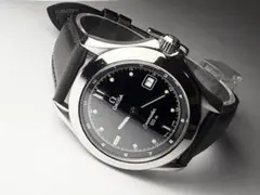 ★OMEGA Seamaster120クオーツ綺麗な黒文字盤cal.1438