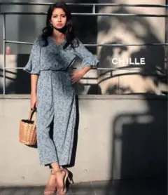 値下げ！花柄　オールインワン