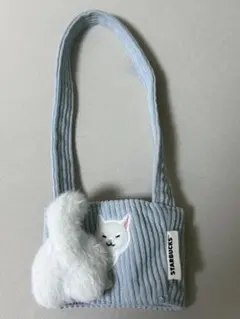 台湾限定　スターバックス　猫ドリンクホルダー青