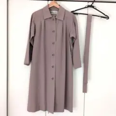 SANYO COAT スプリングコート 襟付き ベルト付 昭和レトロ