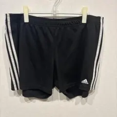 アディダス ショートパンツ スリット サイドライン 4XOT 黒 ゆったりのサムネイル