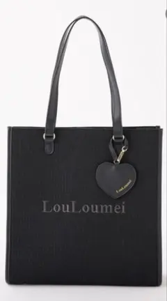 【LouLoumei】ハートチャーム付きトートバッグ／キャリーオン