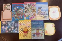 【キャラクターメモ帳】プーさん・ディズニー等、9点まとめ売り★
