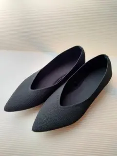 GU ウォッシャブルニット フラットシューズ 　23.5cm ブラック