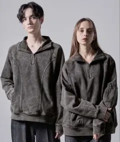 【新品】CLEL ヴィンテージ ハーフジップスウェット Sサイズ