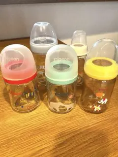 哺乳瓶5本セット(ピジョン、NUK)