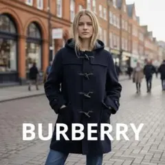 美品❗️BURBERRY ダッフルコート　ネイビー