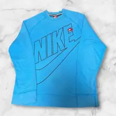 NIKE クルーネック トレーナー 青　デカロゴ