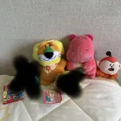 たべっ子どうぶつ　ぬいぐるみキーホルダーセット　らいおん　かば　さる