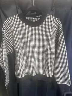 GRL チェック柄ニットセーター M