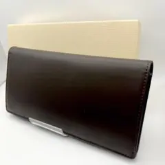 美品 LONGCHAMP ロンシャン グレインレザー 長財布 トープカラー 