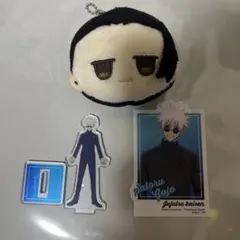 呪術廻戦 夏油傑 五条悟 フェイスぬいぐるみキーホルダー アクリルスタンド