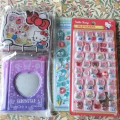新品未開封★キティちゃんシャカシャカバインダー　シール帳　3Dぷっくりシール付き