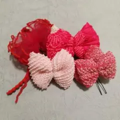 りぼん　髪飾り しぼり　753　チュール　七五三　ヘッドドレス ベリー　837