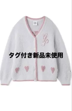 gelato pique ラメフェザーカーディガン ライトブルー