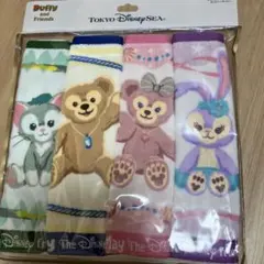 ダッフィーとフレンズ タオルハンカチ 5枚セット