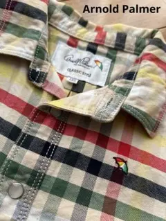 arnold palmer キッズ 135 チェック　シャツ　傘マーク　未着用