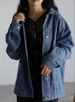 【ボンジュールザガン】ピンタックデニムジャケット