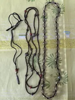 ネックレス　天然素材　ビーズ ウエスタン ヴィンテージ　古着　民族テイスト