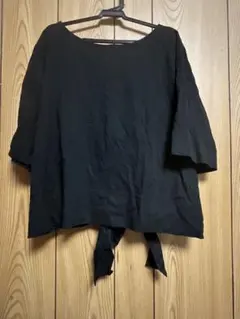 GAP クロップドリボンTシャツ ブラック Sサイズ