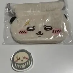 ちいかわ　おかお巾着　だるま アクスタ　〈ラッコ〉