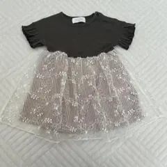 WILL-MERY 花柄刺繍チュール付き ワンピース 80のサムネイル
