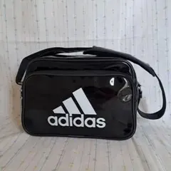 【美品】アディダスadidas エナメルバッグ ブラックのサムネイル