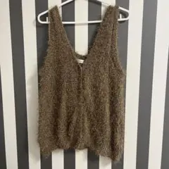 tal. by yurini ブラウン ノースリーブニットベスト M