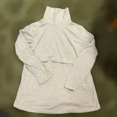 授乳服　タートルネック　春秋冬　長袖