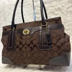 COACH ハンドバッグ ソーホー シグネチャー トート ターコイズブルー