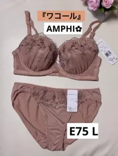【ワコール】アンフィ　愛らしい小花ブーケ✿ブラ&ショーツセットE75ショーツ Lのサムネイル