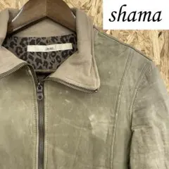 shama 牛革 カウレザー ジップ ブルゾン ジャケット ナノユニバース 別注