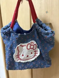 ハローキティ デニムトートバッグ