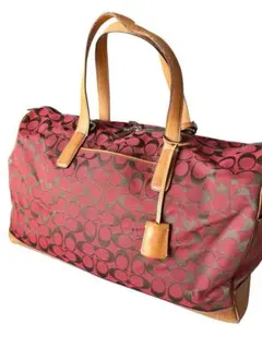 COACH コーチ　ボストンバッグ　シグネチャー　4253 赤