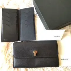 美品✨ヴァレクストラ 長財布 シティ ウォレット ブラック ゴールド カード入れのサムネイル