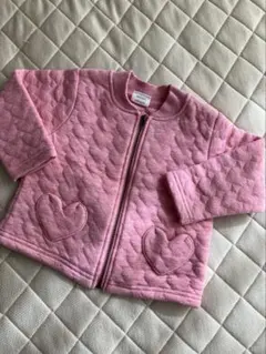SKAPE ピンク ハートキルティング　フルジップジャケット 90
