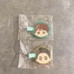 ガチャ　みにコレ 前髪クリップ ハイキュー　及川徹 岩泉一 セット