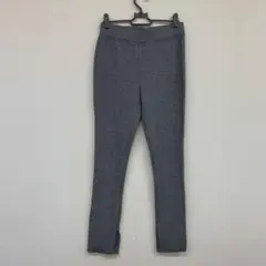 【b395】GU ボトムス リブパンツ グレー 美品 M ウエストゴム