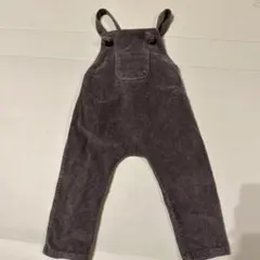グレー コーデュロイロンパース