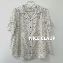 NICE CLAUP ナイスクラップハート柄ブラウス 半袖 総柄のサムネイル