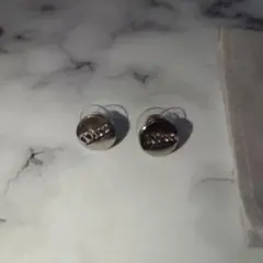 Dior ロゴ スタッドピアス シルバー