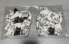 ハンドメイド　ネコ柄マスク　２枚セットのサムネイル