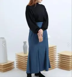 センスオブプレイス ストレッチモックネックセーター