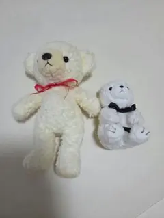Dousin (日本製)赤いリボン付きくまさん&小さいくまは旭山動物園のサムネイル