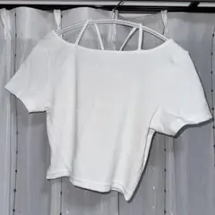 【SALE】GU ホワイト 半袖トップス S