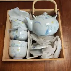 有田焼 花模様 急須 湯呑みセット　香窯作