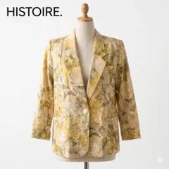 HISTOIRE 花柄ジャケット テーラード レディース L 綿100% 日本製のサムネイル