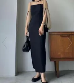 Louere チュールボリューム袖　ドレス　結婚式 XL 妊婦　オケージョン